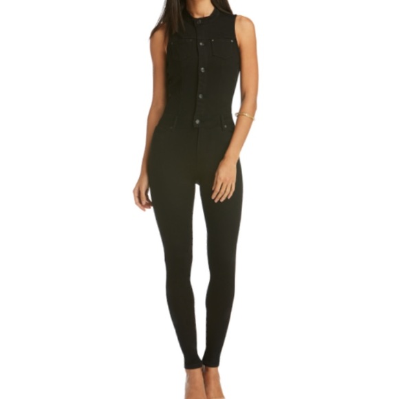 Nicki Minaj Denim - Nicki Minaj / Stretch Black Denim Jumpsuit